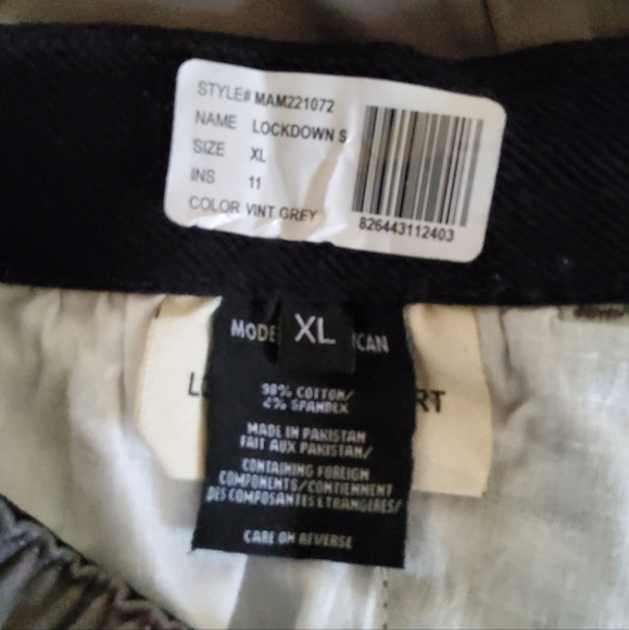 Modern American Men's Lockdown Pull On Chino Khaki Shorts Size XL Grey New - Picture 5 of 6